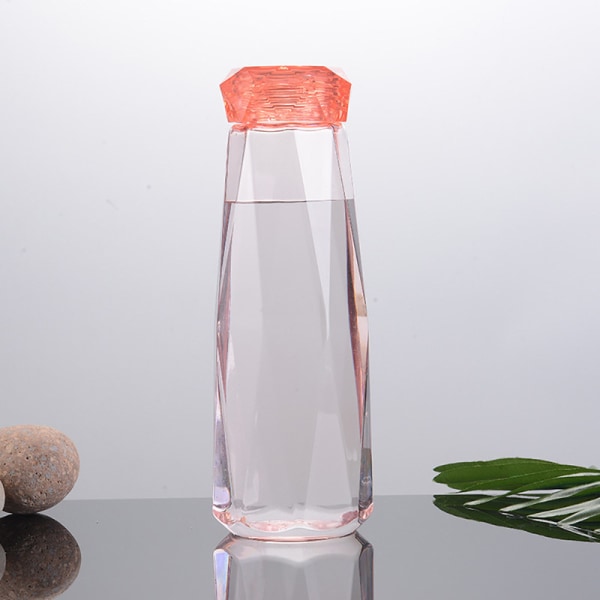 620 ml Bärbar vattenflaska Creative Plastic Hållbar sportvattenflaska Klar Red
