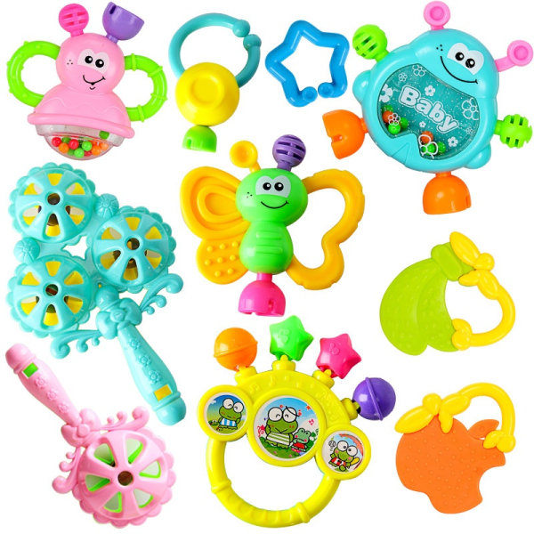 10-delars set baby, sensorisk baby, tidiga pedagogiska leksaker{sl}