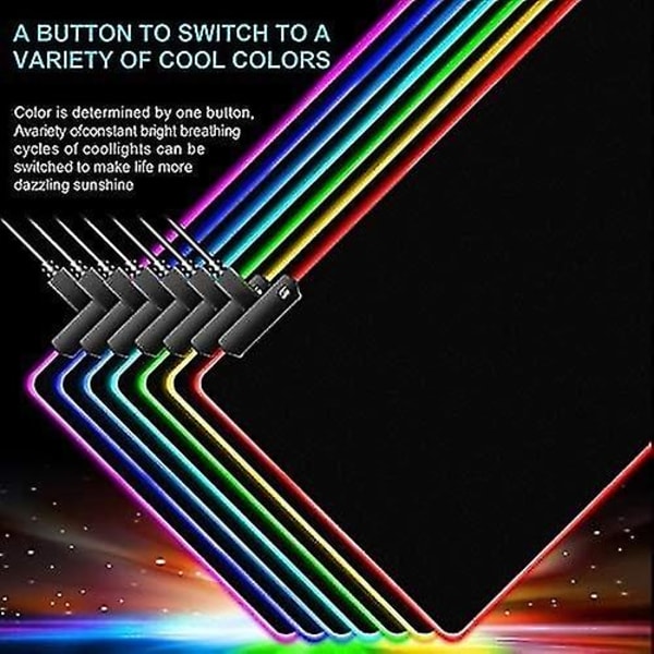 RGB musemåtte LED musemåtte, stor musemåtte, LED og stor musemåtte