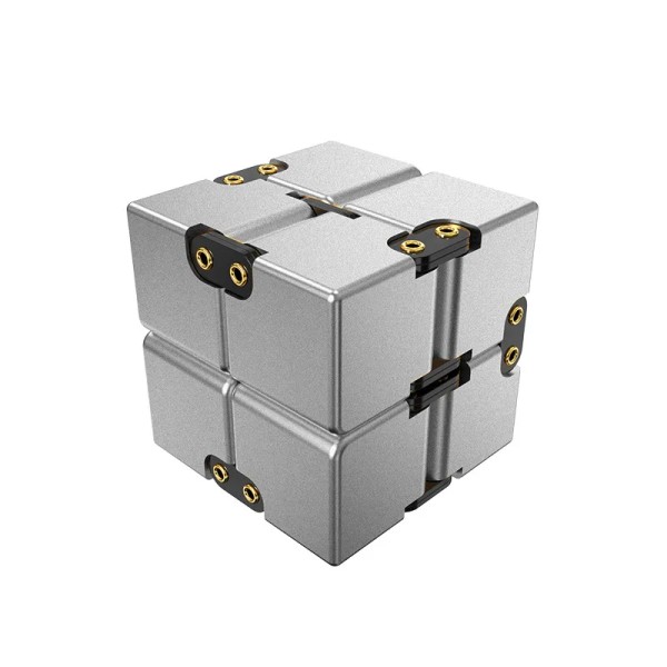 Metall Infinity Cube Anti Stress Aluminiumlegering Easy Play Office Flip Cubic Fidget Toy genshin Vuxna Ångestlindring qiyi custom
