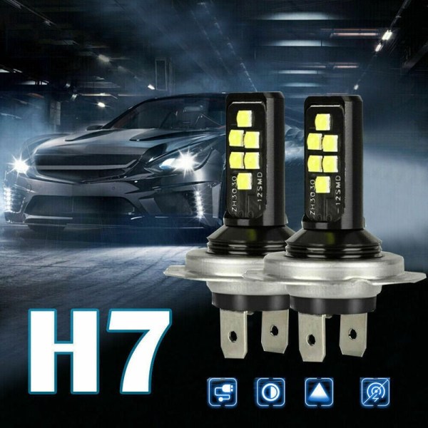 H7 LED-strålkastarlampa helljus och halvljus 240W 6000K-serien tillbehör