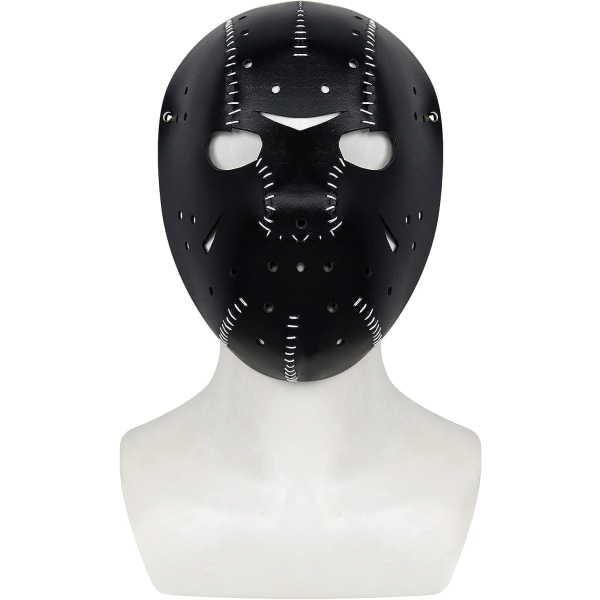 SINSEN Jason Voorhees Maske Læder Hockey Kostume Rekvisit Skræmmende Horror Cosplay Maske til Halloween Fest Black Jason