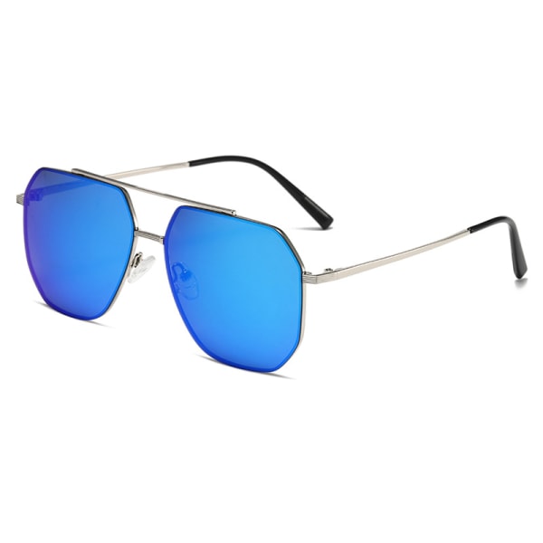 Solglasögon UV-skydd aviator solglasögon silver båge