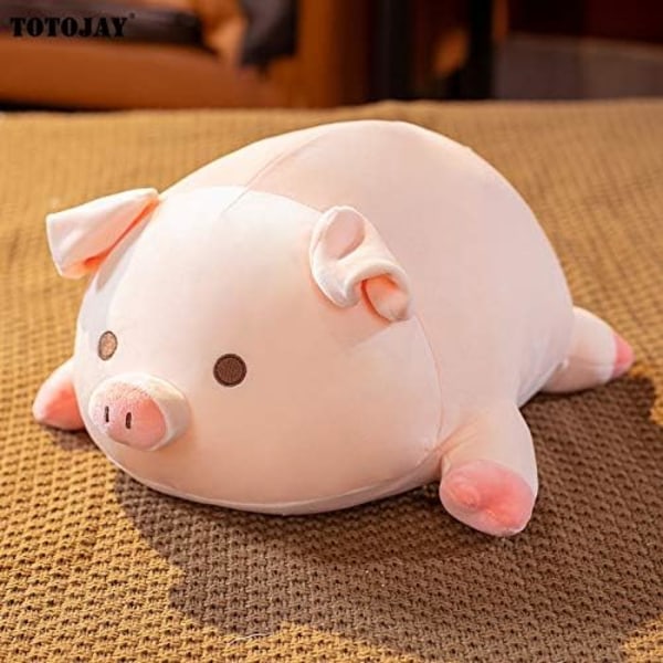 40-60CM Kawaii Liggande plysch Piggy Toy Animal Plushie Squishy Pig Fylld docka Sömnkudde Barn baby tecknad gåva 40cm openeyes 60cm openeyes