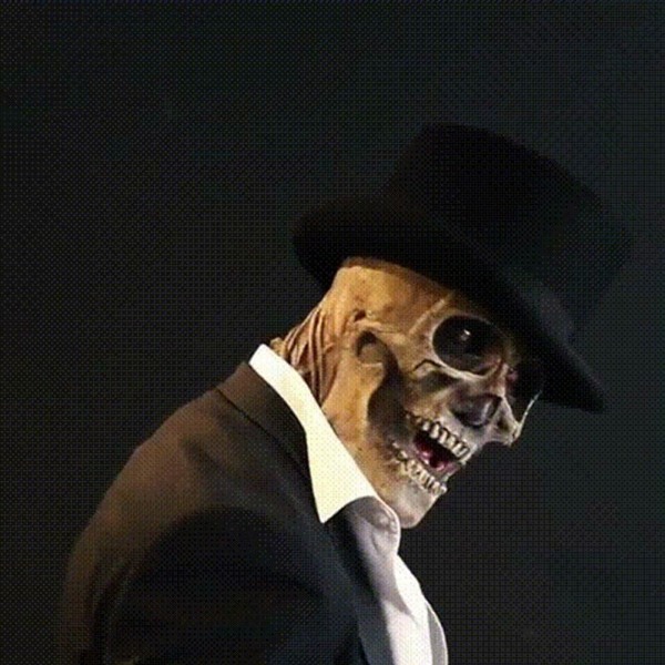 Fkxczn Den senaste skelettet biokemiska masken för 2021, Halloween-masker Black