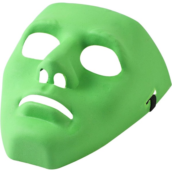 Halloween-mask Vanlig kostym Vuxenoutfit Skrämmande skrämmande skräckfest Ansikte Finklänning Cosplay Light Green 10 Masks