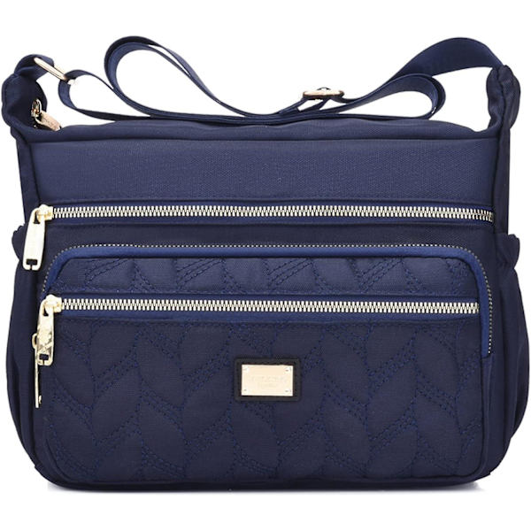 Stor Axelväska Dam Handväska Messenger Bag Många Fack Axelväska Handväska Sidoväska Satchel För Resor Blå 1{sl}