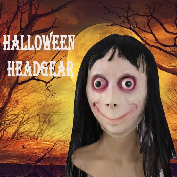 RONGbbppQ Halloween-skalle kan riva upp dubbelskiktsmask, Halloween-skräckmask Q