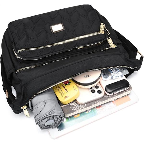 Stor Axelväska Dam Handväska Messenger Bag Många Fack Axelväska Handväska Sidoväska Satchel För Resor Blå 1{sl}