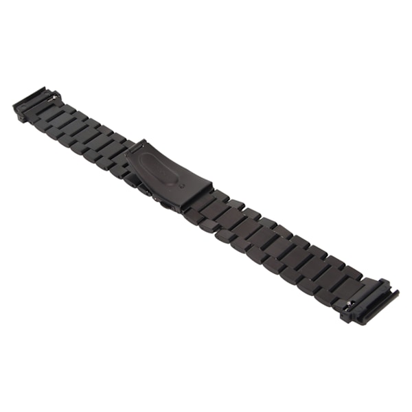 Watch Band Replacement i rustfrit stål med dobbelt spænde 24mm til Garmin Fenix 7S 6S 5S Sort