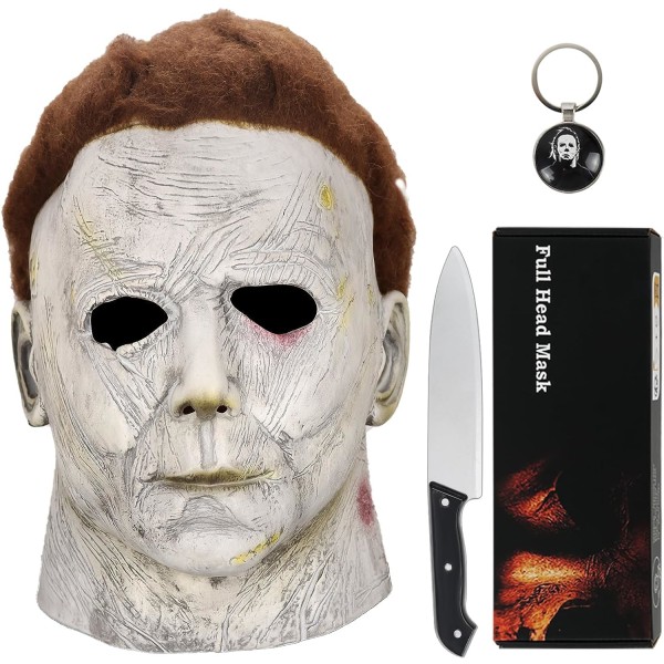 Noufun Michael Myers Mask för vuxna, Halloween Mask Micheal Myers Face - Halloween 2020 Grey-2018