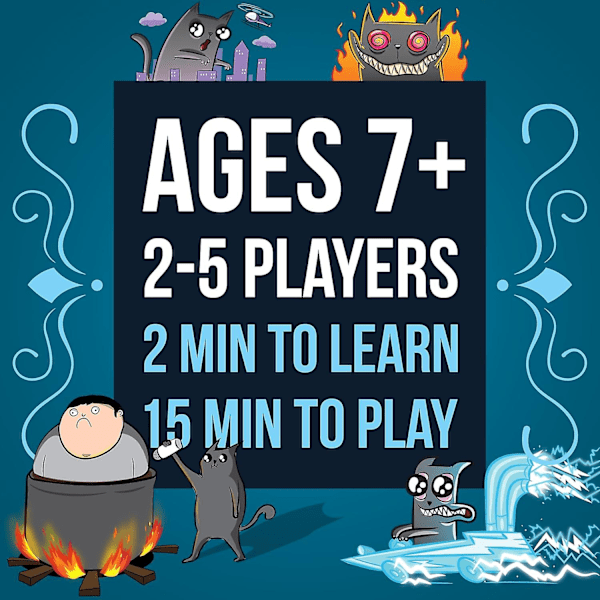 Exploding Kittens Recept for Disaster Deluxe Spil Sæt - Et Russisk Roulette Kortspil