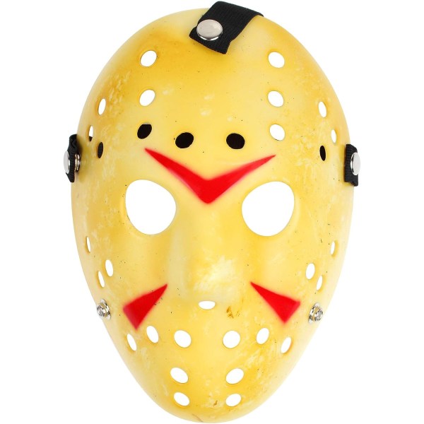 STK Cosplay Kostym Mask Halloween Party Cool Mask Hockey Festival Mask Gold