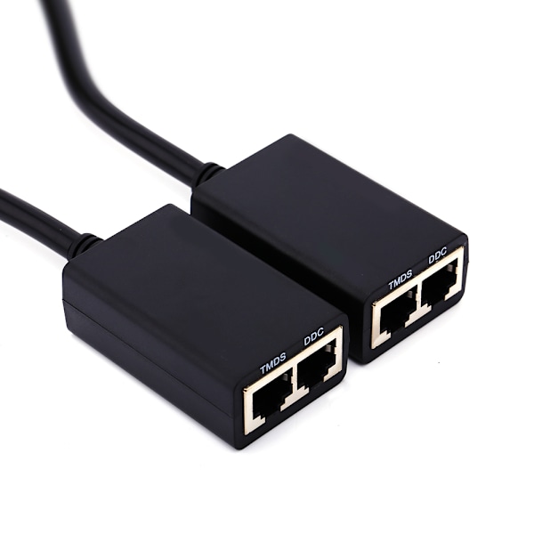 30M HDMI RJ45 CAT5e CAT6 LAN Ethernet Balun -jatkaja toistimella, jopa 1080P
