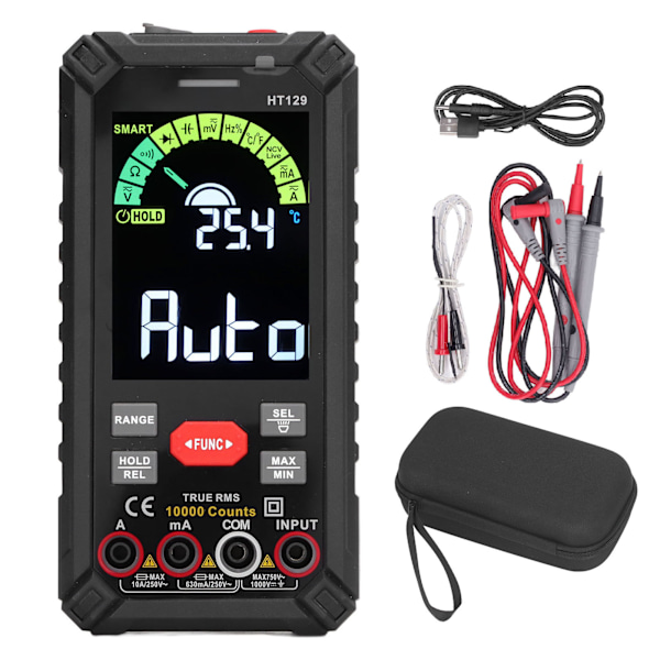 Digital multimeter smart hög noggrannhet stor display skärm ohm volt amp multi testare