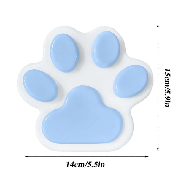 Håndlavede Taba Squishy Store Kattepote Silikone Klemmelegetøj til Stresslindring, Kattepote Kæmpefod Squishy Sensorisk Legetøj til Angst & Afslapning Blue