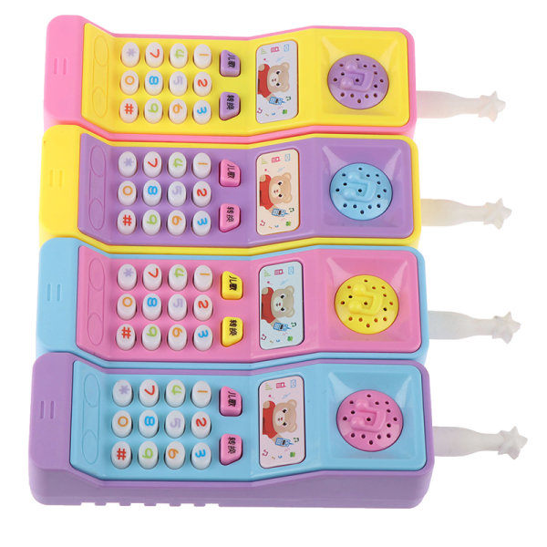 1 st Barn Mobiltelefon Leksak Lära Telefon Plast Elektrisk Elektronisk Slumpmässig Färg one size{sl}