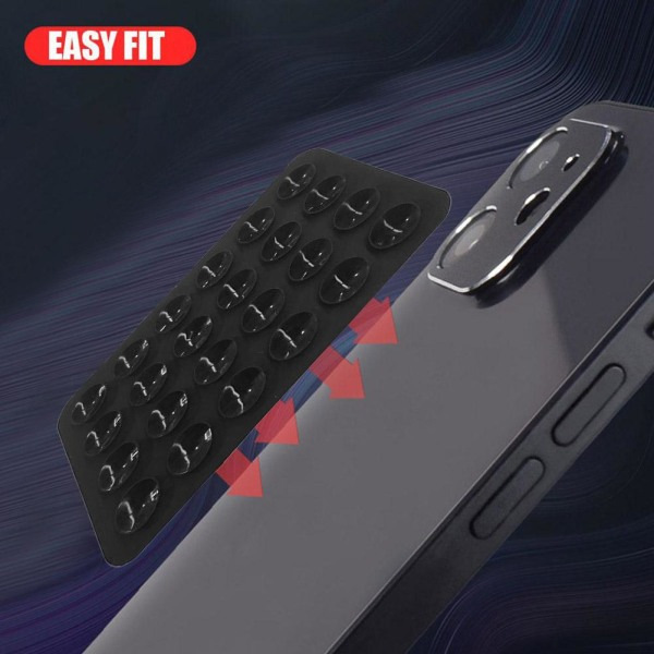 Silikon sugpropp för mobiltelefonfäste Sugpropp med baksida svart 1 st{sl} black 1pcs