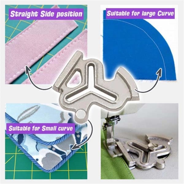 2024 New Positioning Gauge , Universal Sewing Machine Three Corner Sewing Seam Guide, Curved Seam Fixing Positioning Guide For Industri