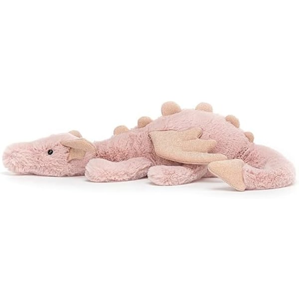 Jellycat Rose Dragon blødt legetøj, lille 30 cm - mytisk plyslegetøj - klassisk børnegave
