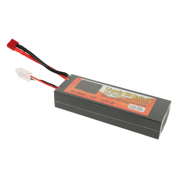 7,4V 2S 5200mAh 30C LiPo-batteri med XT60-stik RC Lithium Polymer-batteri til 1/8 1/10 RC-bil RC-helikopter