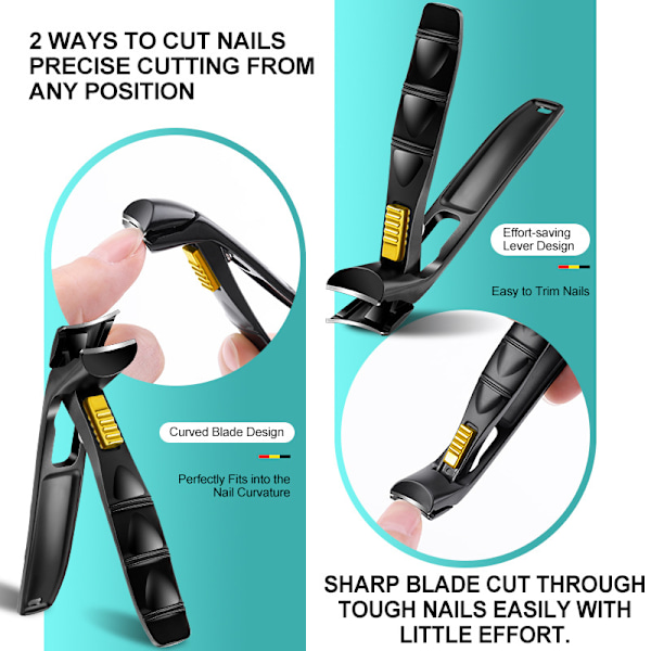 INF Nagelknipsare med Böjd Design och Bred Käköppning