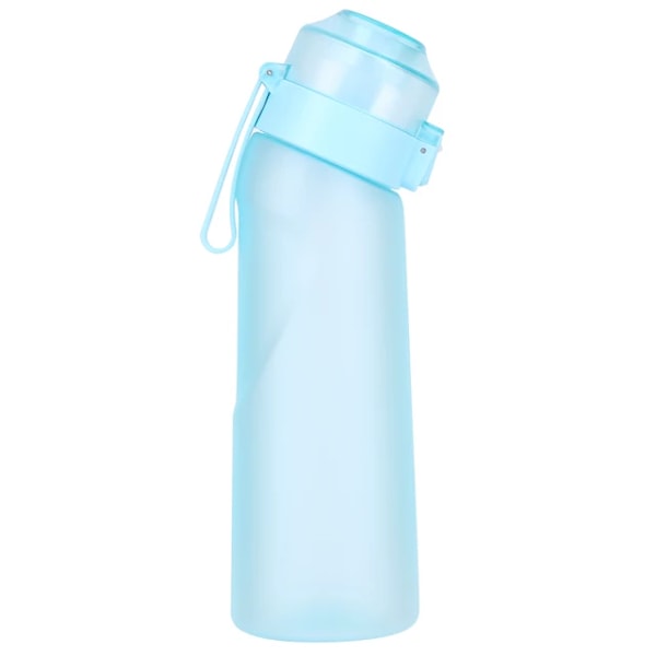 Smaksatt Vattenflaska med 7 Pods Air Water Up Flaska Frostat Svart 650ml Air Startpaket Vattenkopp för Camping Sport Sky Blue