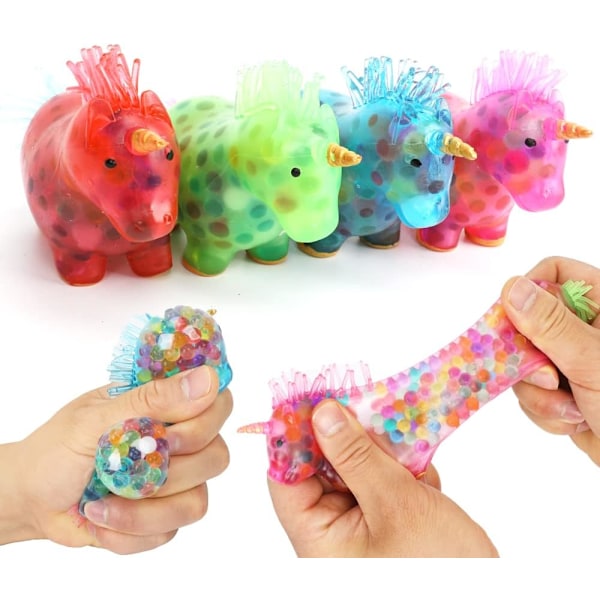 4-pack stressbollar i form av enhörning - julklappsprylar