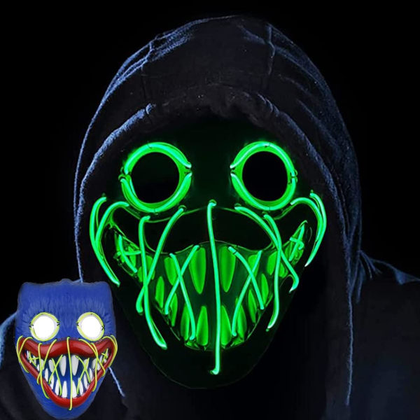 LED Mask Halloween, Poppy-Play-time Mask, Cosplay Party Mask