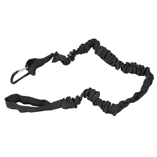 Kayak Paddle Rope Leash Elastic Lightweight Nylon Coiled Paddle Straps for Canoe Boat Surf Board Fishing Rod Black