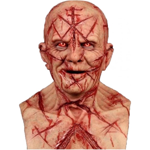 Halloween-masker Latex Halloween-masker Skrämmande Halloween Skrämmande mask 3D Döskalle-huvudmask B（41 x 20 x 24cm）