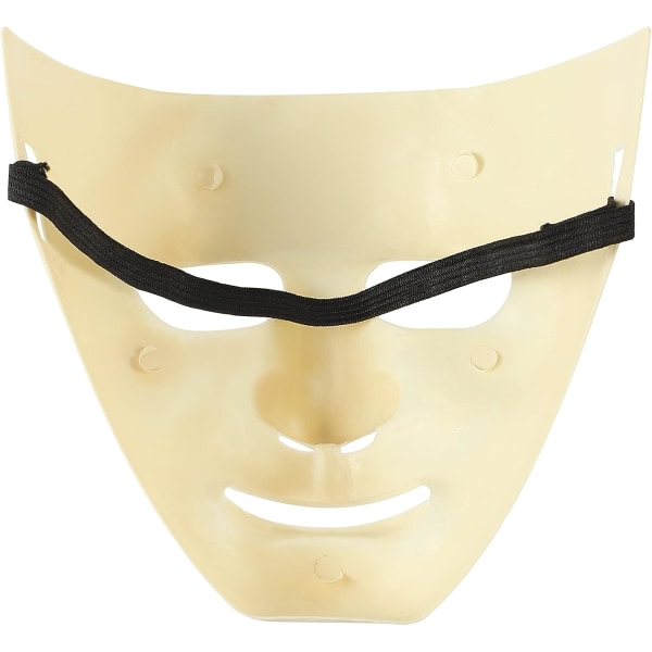 Halloween-mask Vanlig kostym Vuxenoutfit Skrämmande skrämmande skräckfest Ansikte Finklänning Cosplay White 1 Mask