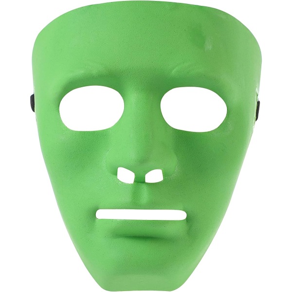 Halloween-mask Vanlig kostym Vuxenoutfit Skrämmande skrämmande skräckfest Ansikte Finklänning Cosplay Light Green 100 Masks