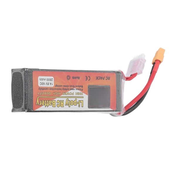 RC Lipo-akku 14,8 V 60C purkautumisnopeus 4S XT60-liitinliitin 2800 mAh teho kauko-ohjattaviin ajoneuvoihin