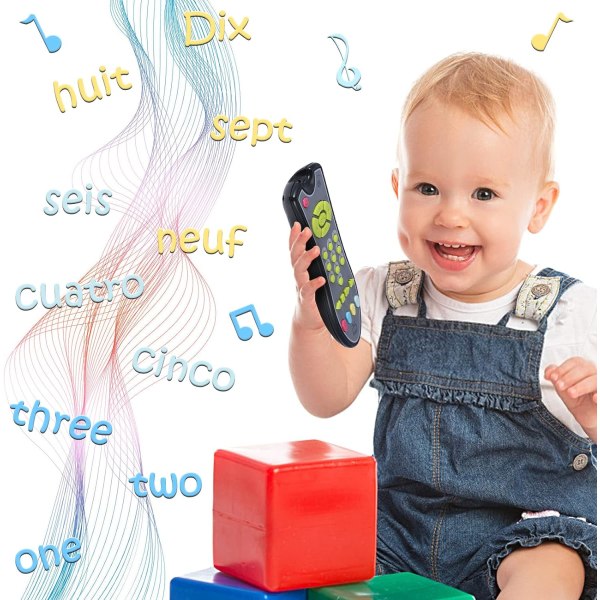 Babyleksaker musik TV fjärrkontroll tidiga pedagogiska leksaker barn elektrisk kontroll inlärningsmaskin leksak gåva