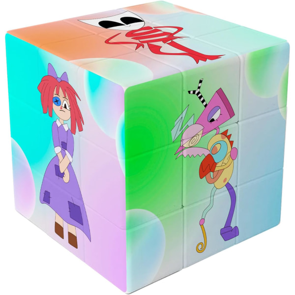 Speed ​​Cube 3x3 The Amazing Digital Circus Magic Cube 56 mm, ABS-material 3D-pussel Magic Toy, hållbar och flexibel för barn vuxna, Cube IQ-leksaker