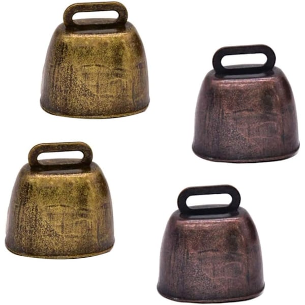 St Metal Ko Ko Bjällra Koppar Klockor, Herde Klocka Ko Bjällra Gårds Klocka, Jordbruks Skrivbords Tillbehör Ornament DIY Hantverk. Grön/bronsröd