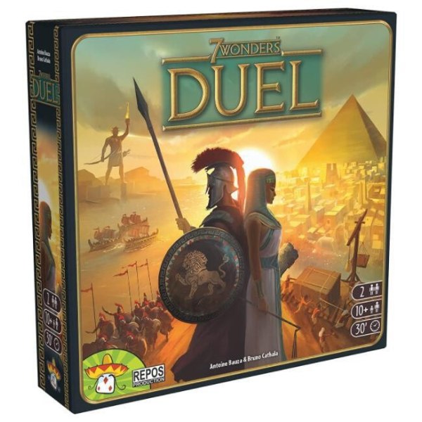 7 Wonders Duel - Lautapeli (peruspeli) | Lautapeli 2 pelaajalle | Sivilisaatio- ja strategiapeli, Ikä 10+, Peliaika 20-30 minuuttia