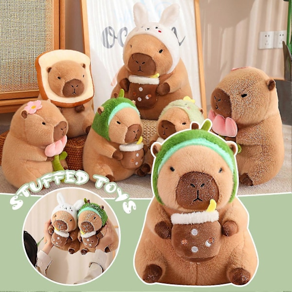 30cm/40cm Capybara Plyschleksaker Barn Fula Och Söta Gosedjur Kramkudde Med Avtagbart Huvudskydd Kaninstil{sl} Rabbit Style 40cm