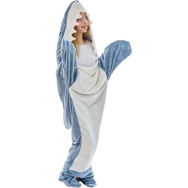 Suosituin Shark Blanket Hoodie Adult - Shark Onesie Adult Portable Filt - 190cm