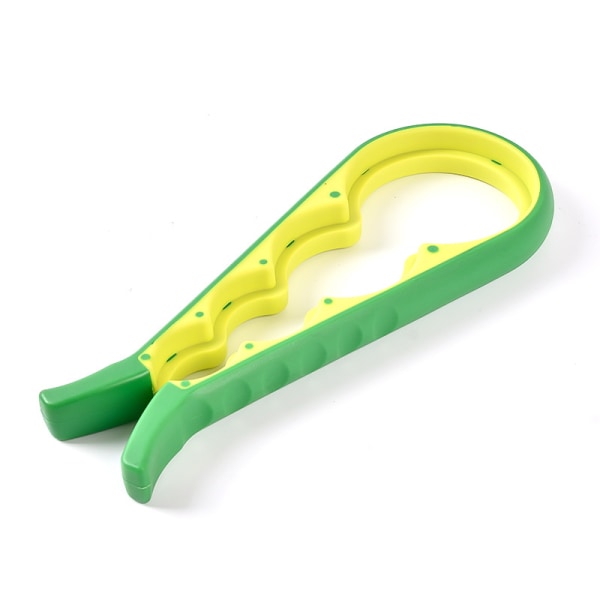 Förtjockad kreativ multifunktionell 4-i-1 flasköppnare plast Greenish yellow