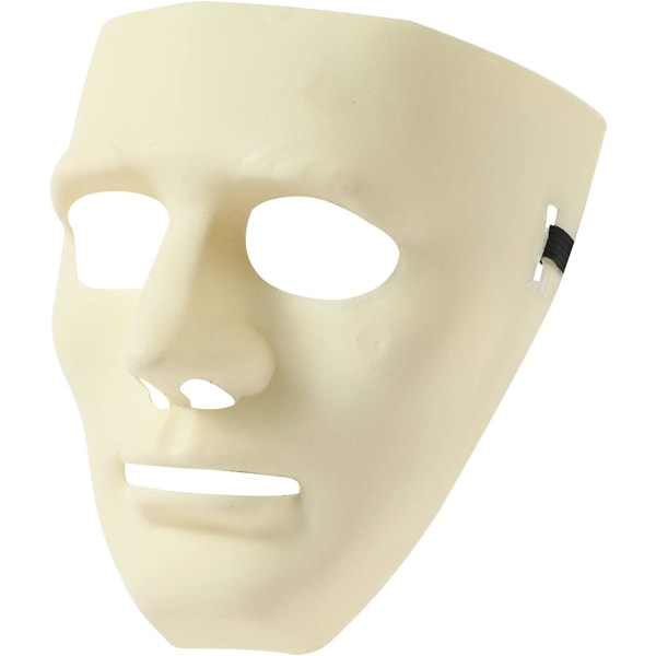 Halloween-mask Vanlig kostym Vuxenoutfit Skrämmande skrämmande skräckfest Ansikte Finklänning Cosplay White 50 Masks