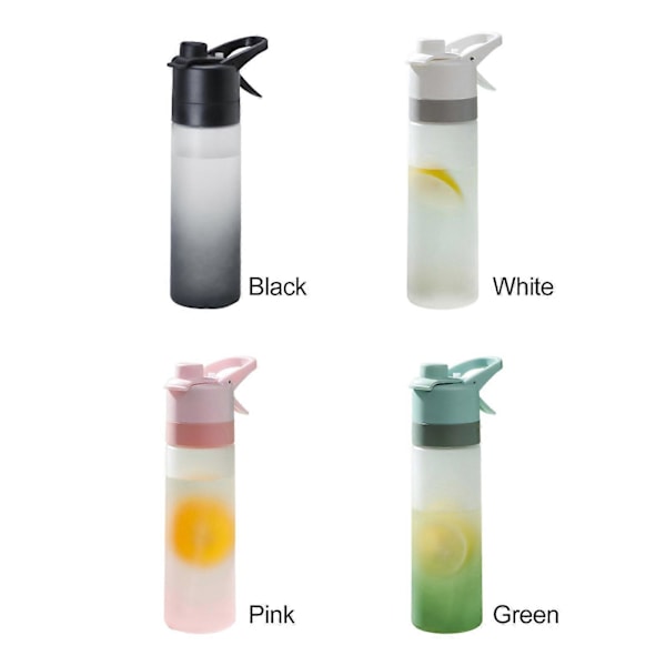 650ml Läcksäker Spray Vattenflaska för Utomhussporter med Borste, Drickkoppar och Stor Kapacitet, Portabel och Ångande{sl} black