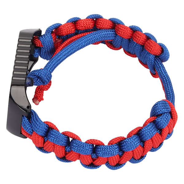 Paracord Watch Band Watch Protector Case 2 i 1 Kompatibel til Redmi Band 2 Smartwatch Blå Rød