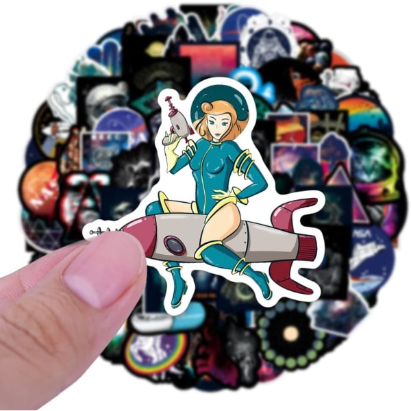 100 stk. NASA Space Stickers, Science Fiction Universe Astronaut Stickers Packs DNASA2-100