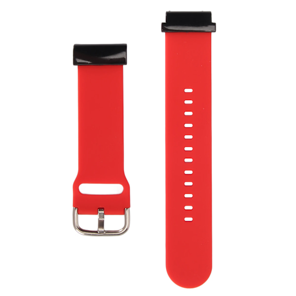 26mm Silicone Watch Strap Flexible Adjusted Replacement Wristband Strap for Fenix 7X 6X 5X Red