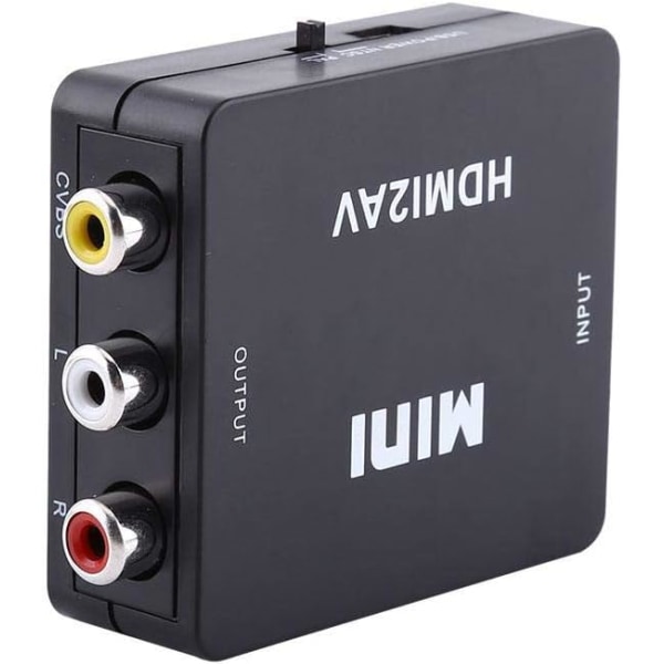 HDMI till AV-adapter, digital HDMI2AV-omvandlare komposit video ljud AV CVBS-adapter