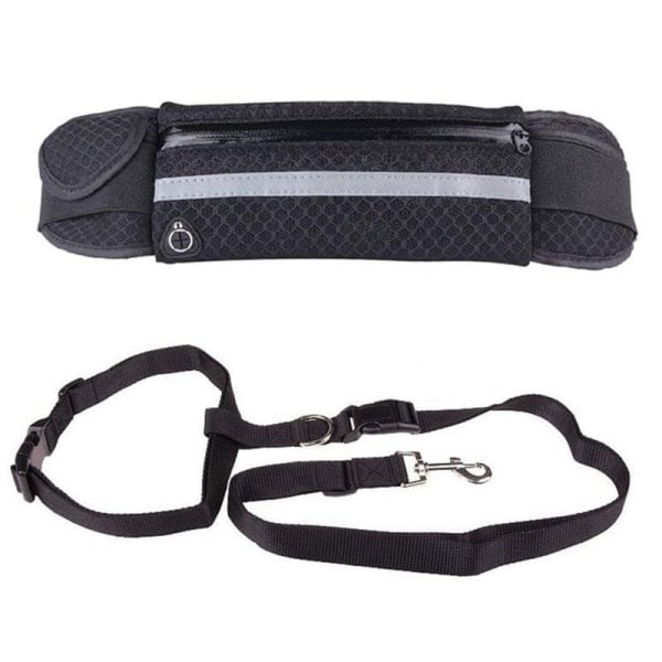 Fleksibel hundesnor med mavetaske, sort