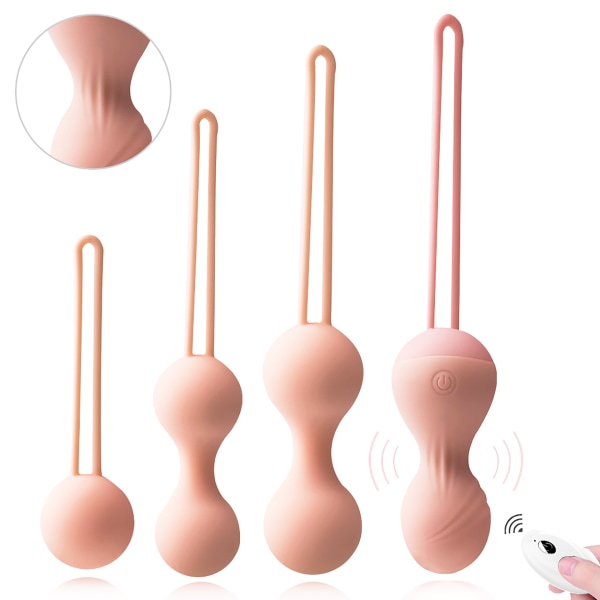 3 Kegel Balls Device Training Kit för att stärka toning bäckenmuskler pink 4pcs set