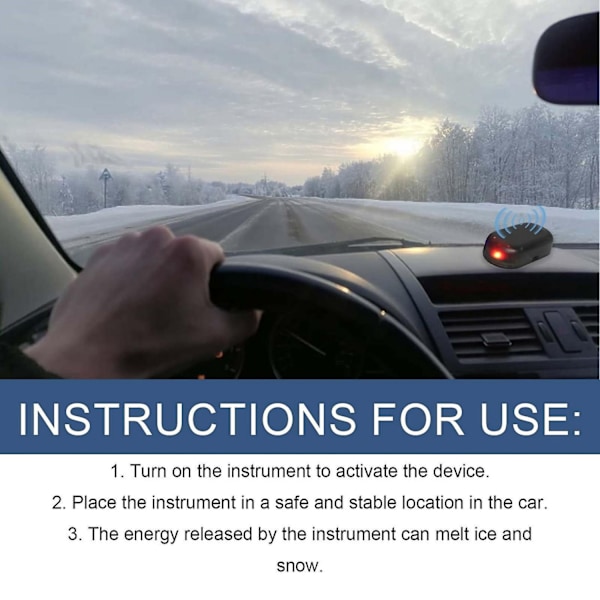 2 st Isavärmare Bärbar Mini Universal SUV Lastbil Bil Fönsterglas Vinter Elektromagnetisk Molekylär Interferens Frostskydd